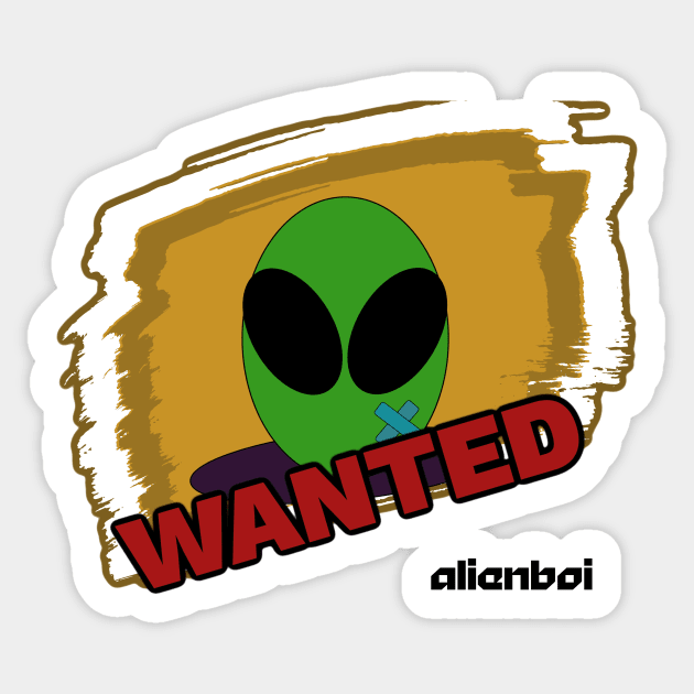 WANTED Sticker by alienboi